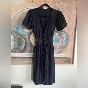 Sessun Night School Belted Midi Dress size large
